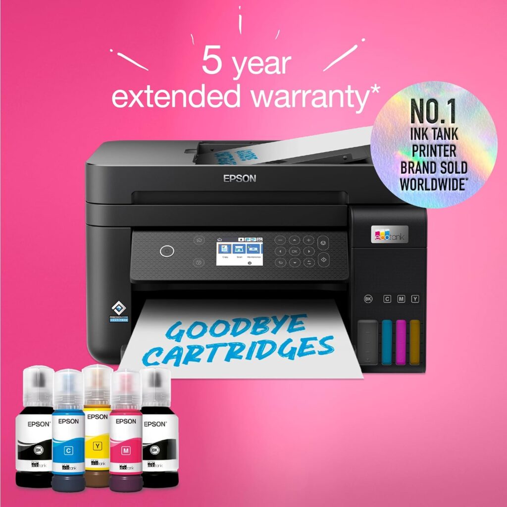 EcoTank ET-3850 A4 Multifunction Wi-Fi Ink Tank Printer, With Up To 3 Years Of Ink Included