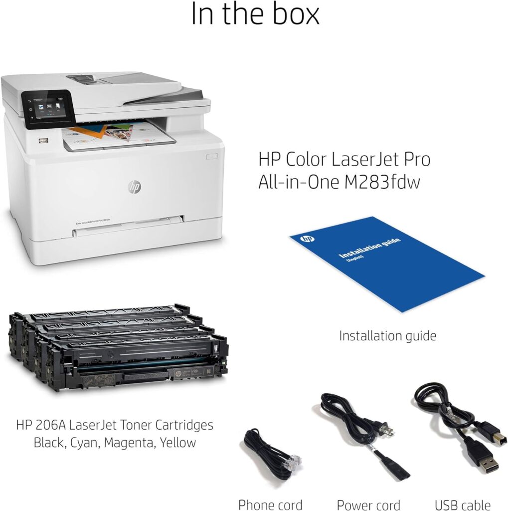 HP Colour LaserJet Pro M283fdw Multi-Function Printer (3 Years HP Commercial Warranty), White