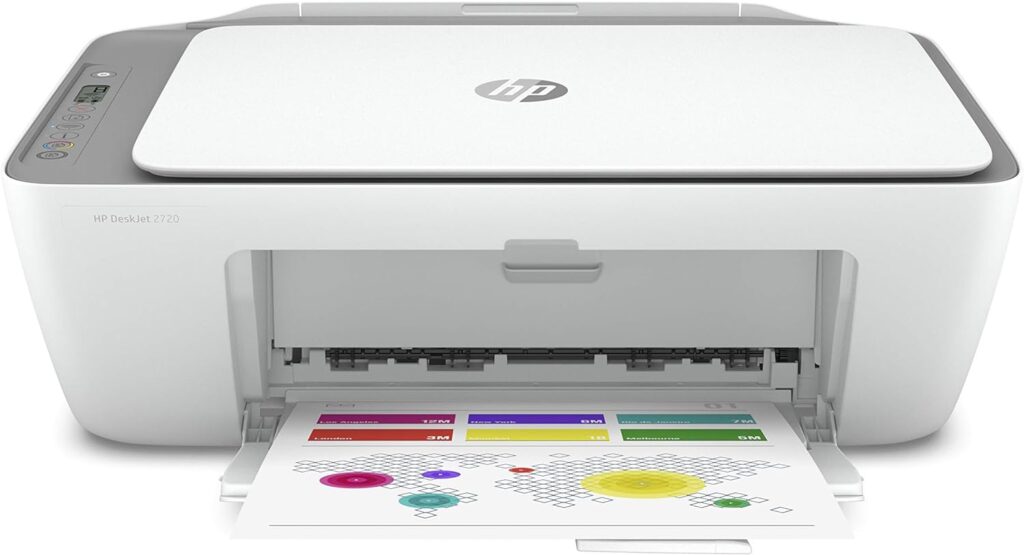 HP DeskJet 2720 All-in-One Colour Printer with Wireless Printing, Instant Ink with 2 Months Trial, White