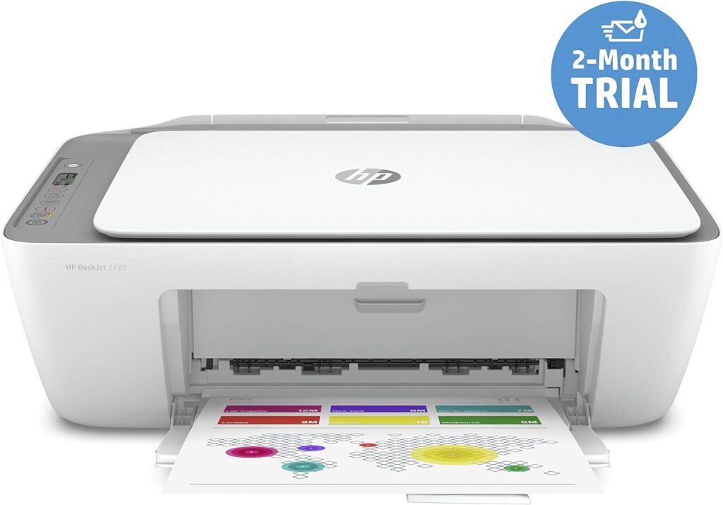 HP DeskJet 2720 All-in-One Colour Printer with Wireless Printing, Instant Ink with 2 Months Trial, White