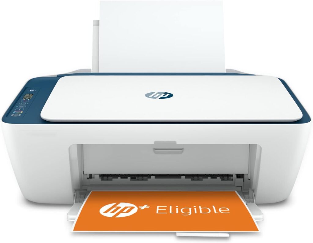 HP DeskJet 2721e All-in-One Wireless Colour Printer 6 months of instant Ink with HP+, White,Blue