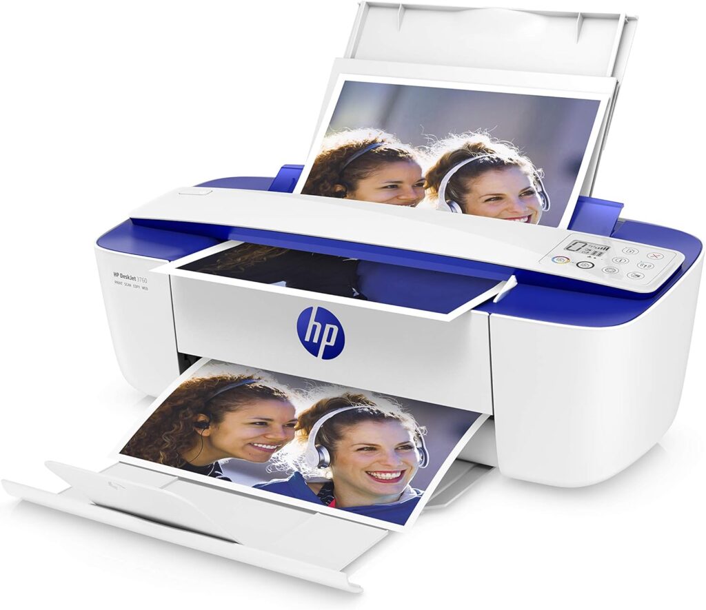 HP DeskJet 3760 All-in-One Colour Printer, Instant Ink with 2 Months Trial, White