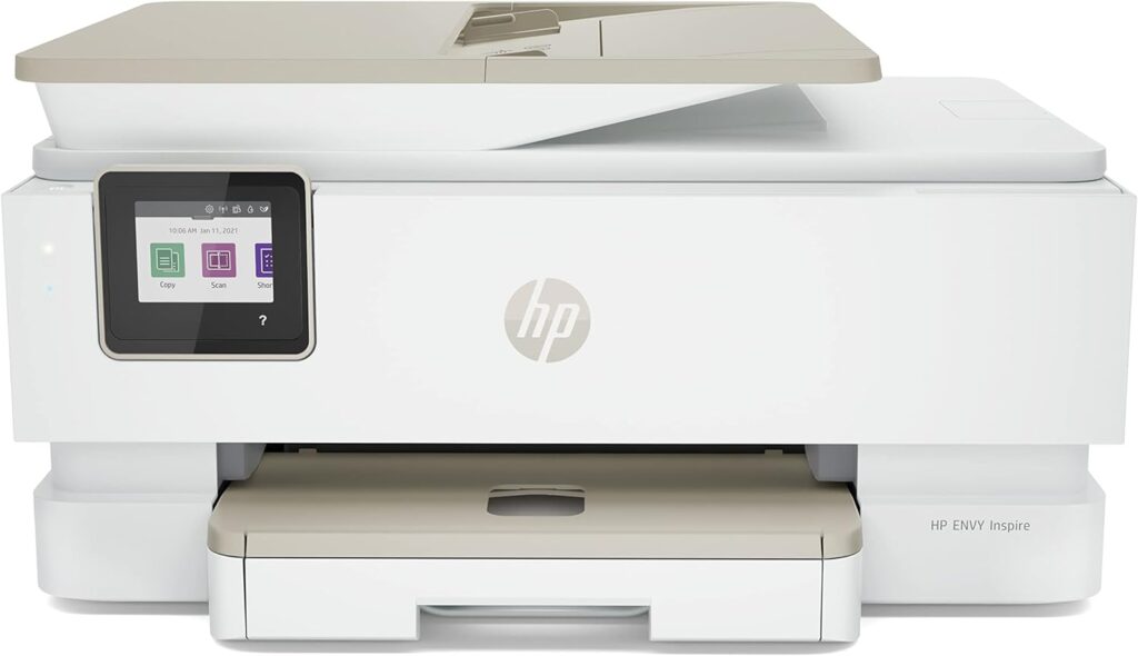 HP ENVY Inspire 7920e All-in-One Wireless Colour Printer with 3 months of Instant Ink Included with HP+, 35-page Automatic Document Feeder, White