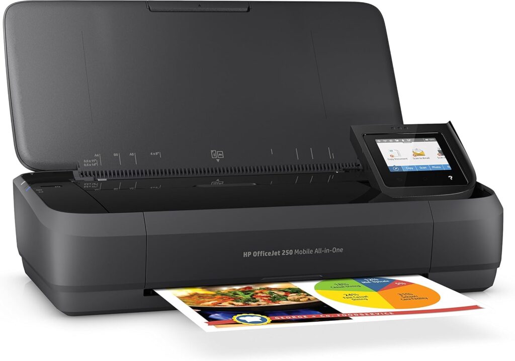 HP Officejet 250 mobile multifunction printer (printer scanner, copier, WLAN, HP ePrint, Wifi Direct, USB, 4800 x 1200 dpi) black