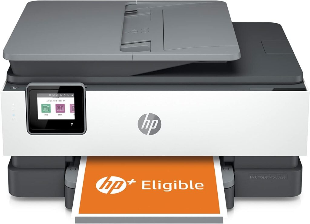 HP OfficeJet 8022e All in One colour printer with 6 months of Instant Ink with HP+, Black/White