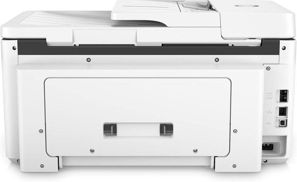 HP Officejet Pro 7720 All-in-One Printer - Color Inkjet (Copy, Scan, Print, A3, Automatic Document Feeder, Duplex, Wifi), Black, White