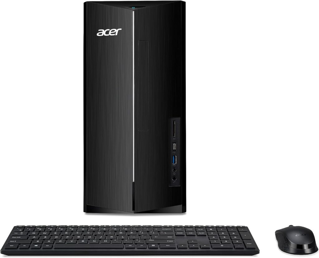 Acer Aspire TC-1760 Desktop PC - (Intel Core i5-12400, 8GB, 2TB HDD, Wireless Keyboard and Mouse, Windows 11, Black)