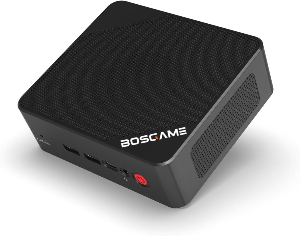 BOSGAME Mini Gaming PC 32GB DDR4 1TB NVMe SSD, AMD Ryzen 7 5700U 8C/16T(up to 4.3Ghz) Mini Computers, 4K Triple Display Mini Desktop PC, Dual HDMI,USB-C,2.5G LAN