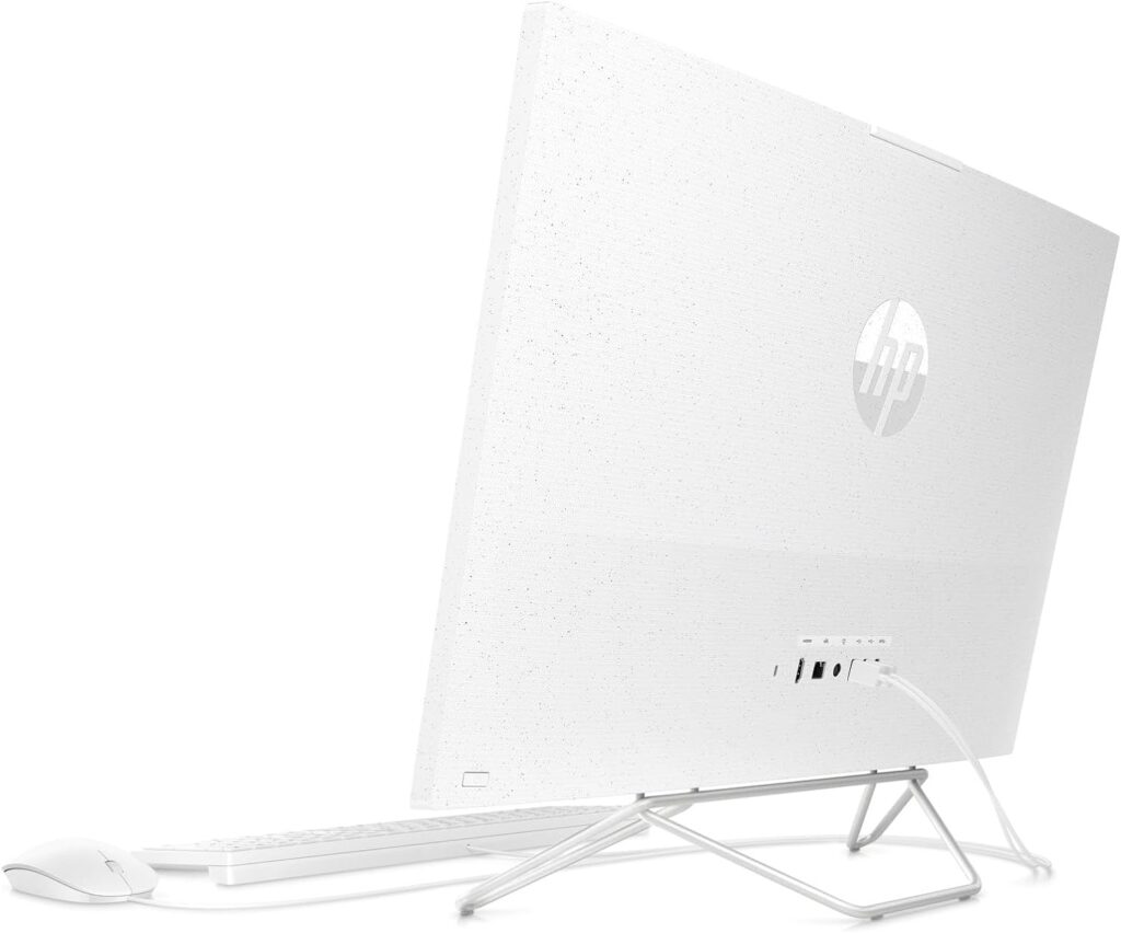 HP 24-cb1000na 23.8-Inch Full HD All-in-One Desktop PC (Intel Core i3-1215U, 8GB RAM, 256GB SSD M2 NVMe, Intel UHD Graphics, Windows 11) - White