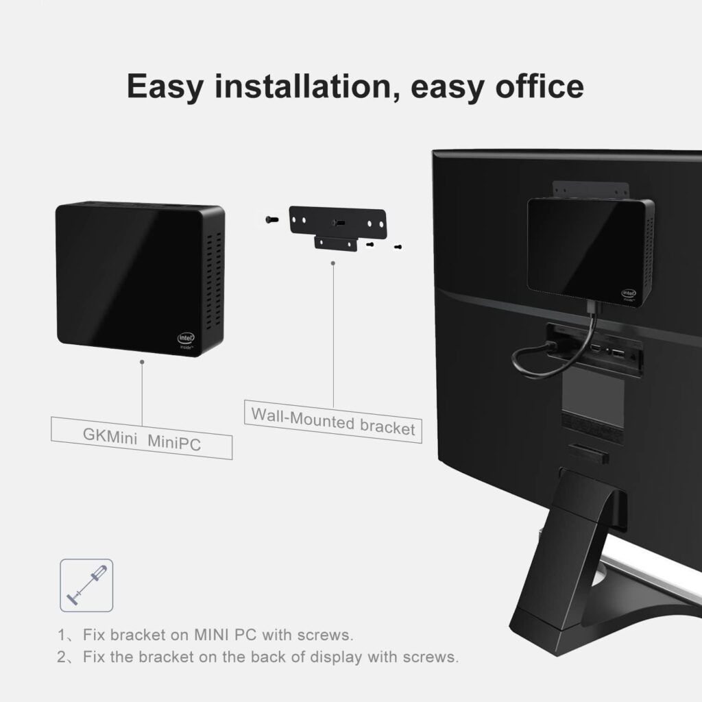 KUYIA PC Desktop Computer Windows 10 8GB RAM 128G SSD Celeron J4125(up to 2.7GHz) Processor Supports 4K HD Dual HDMI WiFi (2.4G+5.8G) Ethernet 1000M USB 3.0X4 BT4.0