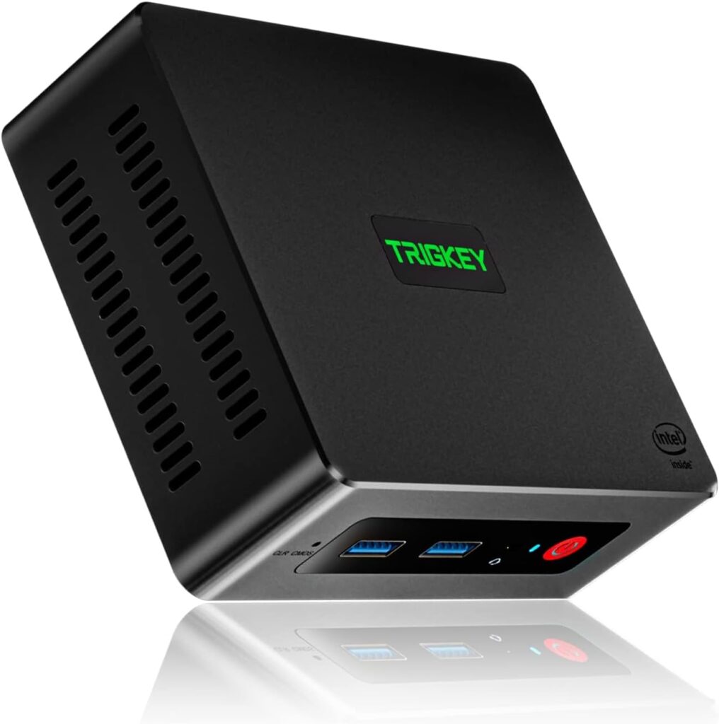 TRIGKEY Mini PC Latest 12th Gen Intel Alder Lake-N100 Processor (up to 3.40GHz) Green G4 Mini Computer 11 Pro,16G DDR4 RAM 500G M.2 NVME PCIE1.X SSD Desktop PC, RJ 45, WiFi 5, BT 4.2, USB 3.2. Gen 2