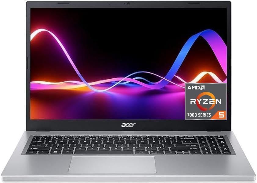 Acer Aspire 3 A315-24P 15.6 Inch Laptop - (AMD Ryzen 5 7520U, 8GB, 512GB SSD, Full HD Display, Windows 11, Silver)