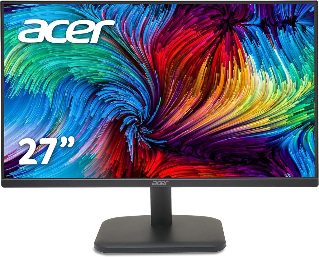 Acer EK241YHbif 24-inch Monitor - VA Panel, 1920 x 1080, 5ms, 100Hz, FreeSync, HDMI, VGA