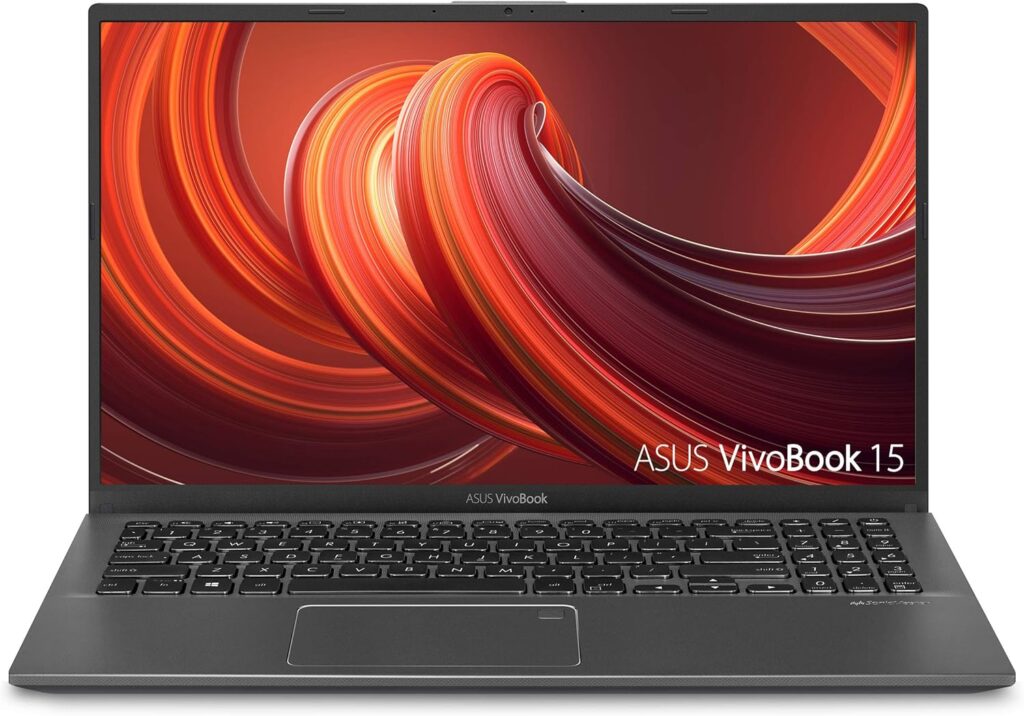ASUS VivoBook 15 Thin Light Laptop, 15.6” FHD Display, AMD Quad Core R7-3700U CPU, 8GB DDR4 RAM, 512GB PCIe SSD, AMD Radeon Vega 10 Graphics, Fingerprint, Windows 10 Home, Slate Gray, F512DA-NH77