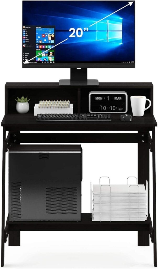Furinno Simplistic A Frame Computer Desk, Study Desk, Writing Desk, Columbia Walnut, 80.3 (W) x 90.4 (H) x 41.9 (D) cm