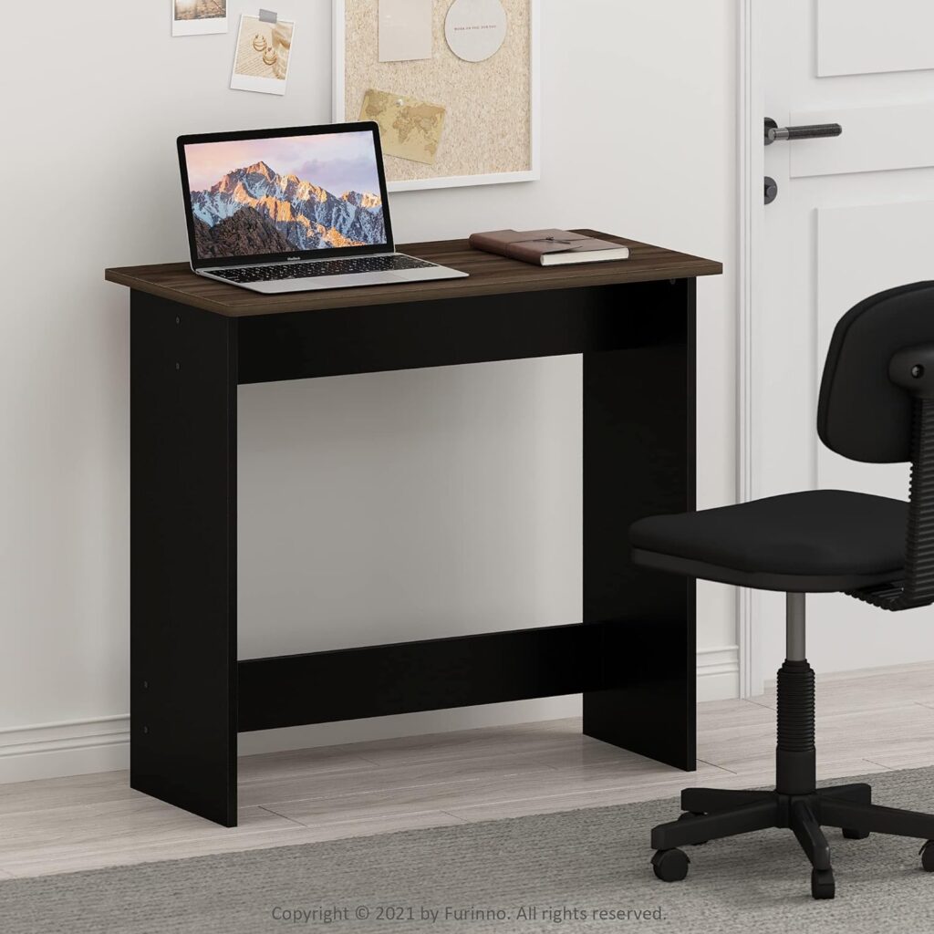 Furinno Simplistic Computer Desk, Study Desk, Writing Desk, Espresso, 80 (W) x 75.7 (H) x 39.4 (D) cm
