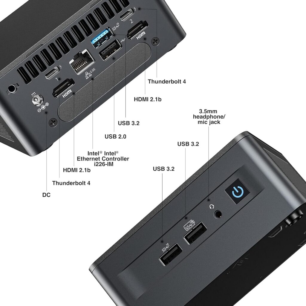 Intel NUC 13 Pro Mini PC, Latest Intel i7-1360P (12 Cores, 16 Threads Up to 5GHz, Iris Xe Graphics, Barebone), 18MB Cache, Mini Desktop Computer with Thunderbolt 4, HDMI 2.1, WiFi 6E, USB 3.2, BT5.3