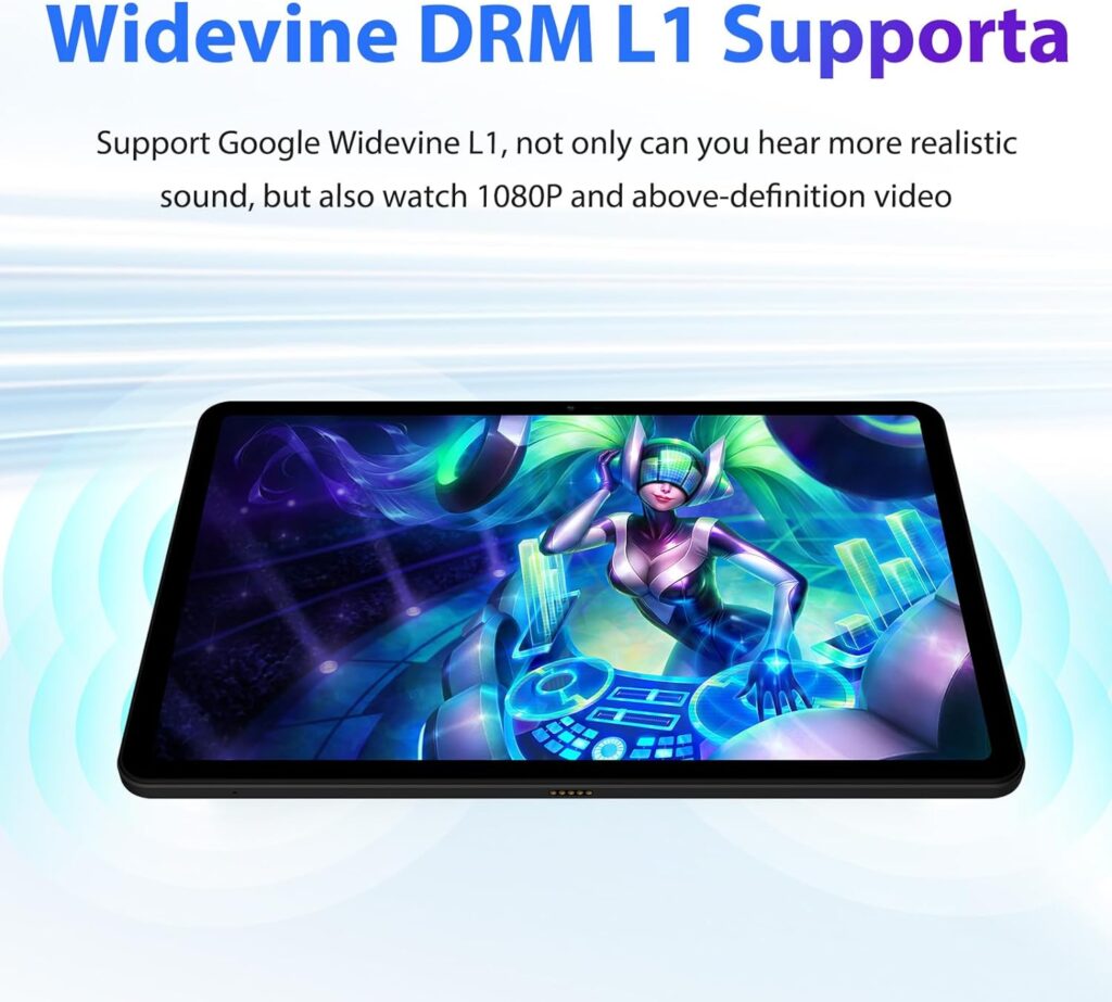 DOOGEE T30 Ultra Tablet 2.5K 11 Inch, Helio G99 Octa-Core 2.2GHz Android 13 Tablet, 8580mAh/18W, 32(12+20) GB RAM 256GB ROM (TF 2TB) Tablet, 16+8MP TÜV 2.4G/5G WiFi, Widevine L1, Black