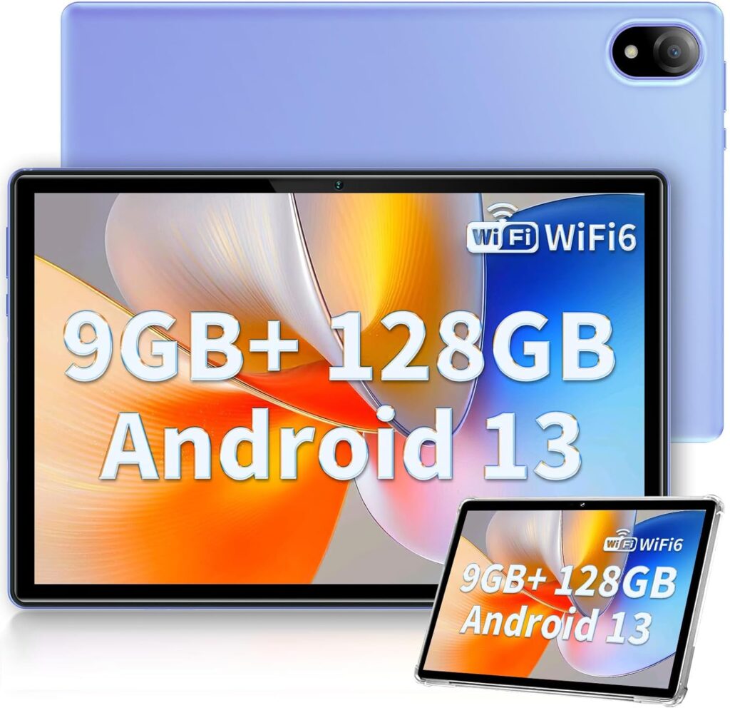 DOOGEE U10 Tablets 10 inch Android 13 Tablet PC, 9GB RAM+128GB ROM(1TB TF), Quad-Core 2.0 GHz/1280 * 800 HD+ IPS/WiFi 6/Bluetooth 5.0/5060mAh/5MP+8MP/Google GMS/OTG/Type C/3.5mm Headphone Jack(Green)