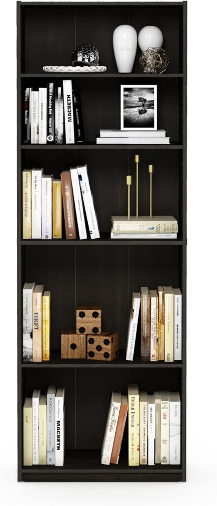 Furinno JAYA Simply Home 5-Shelf Bookcase, Espresso