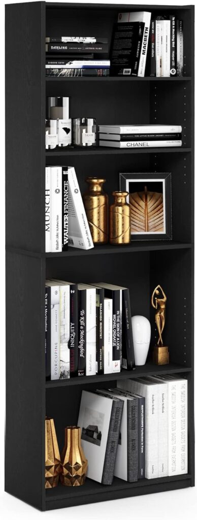 Furinno JAYA Simply Home 5-Shelf Bookcase, Espresso