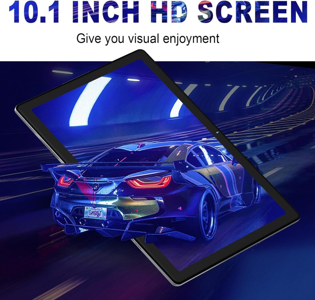 Hakaug Tablet 10 Inch Android 12 Quad Core 1280x800 IPS Touchscreen 2MP+5MP Dual Camera 32GB ROM 128GB SD Extension 5000 mAh (Gray)