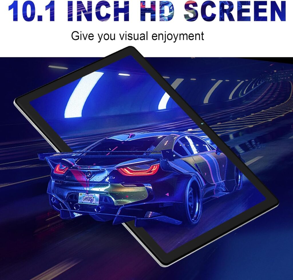 Hakaug Tablet 10 Inch Android 12 Quad Core 1280x800 IPS Touchscreen 2MP+5MP Dual Camera 32GB ROM 128GB SD Extension 5000 mAh (Gray)