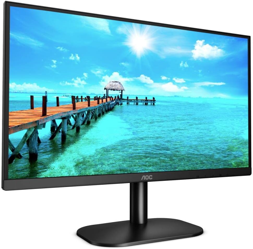 AOC 24B3HM - 23.8 Inch FHD Monitor, 75Hz, VA, 4ms, FreeSync, Low Blue light, Flicker Free, Frameless design (1920 x 1080 @ 75Hz, 250 cd/m, HDMI , VGA)