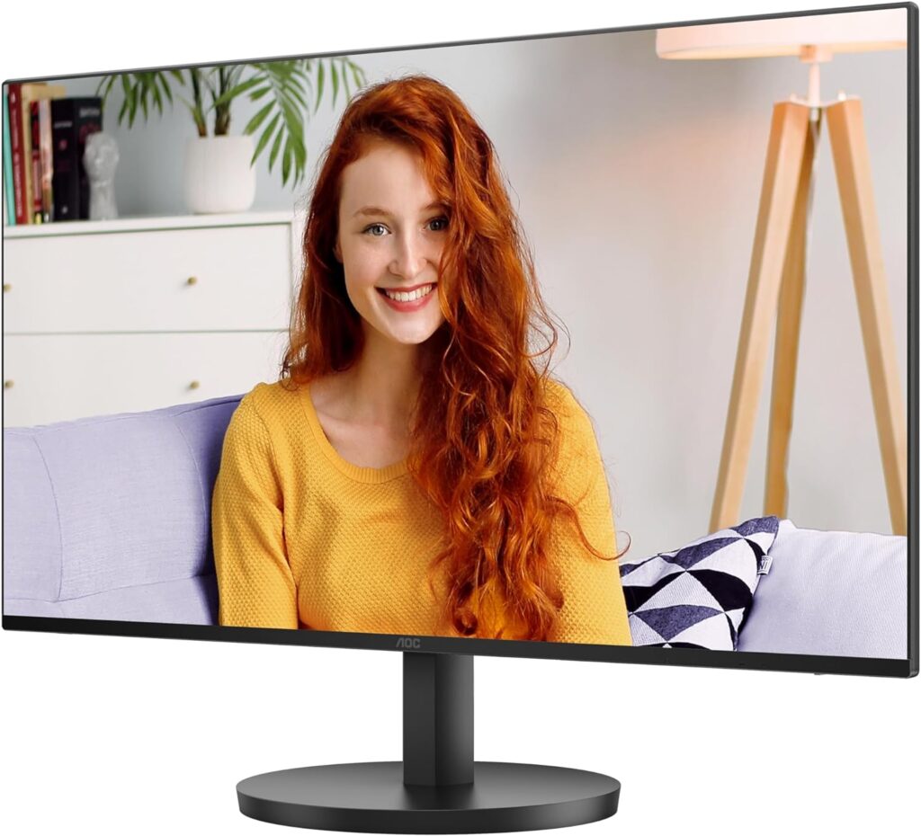 AOC 24B3HM - 23.8 Inch FHD Monitor, 75Hz, VA, 4ms, FreeSync, Low Blue light, Flicker Free, Frameless design (1920 x 1080 @ 75Hz, 250 cd/m, HDMI , VGA)