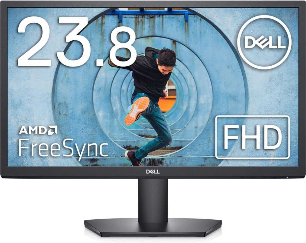 Dell SE2422HX 24 Inch Full HD (1920x1080) Monitor, 75Hz, VA, 5ms, AMD FreeSync, HDMI, VGA, 3 Year Warranty, Black