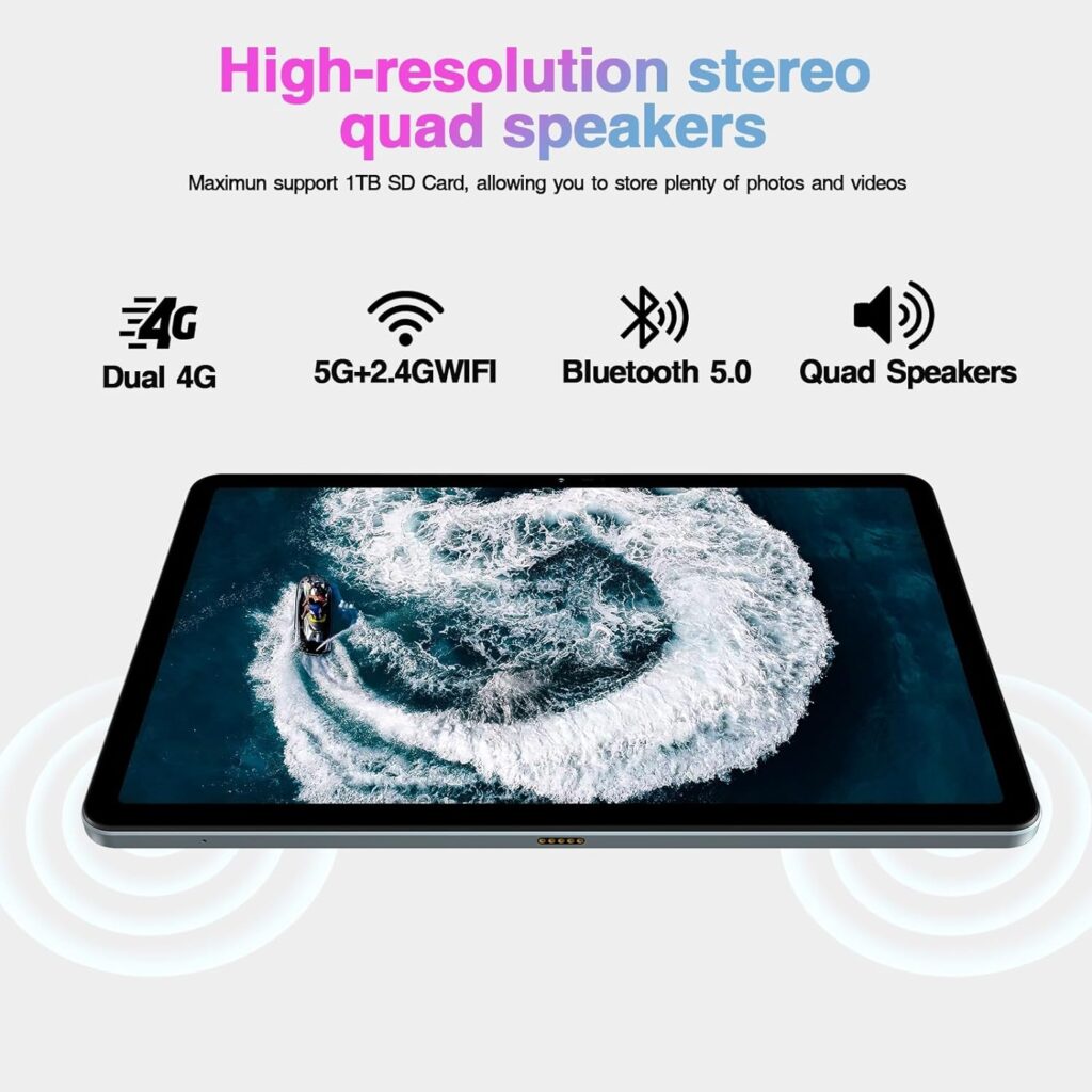 DOOGEE T30S 11 Inch Tablet 2024, 2.4K, 16(6+10) GB+ROM 256GB (TF 1TB), 13MP/8MP Camera Tablet, Android 13, 8580mAh Tablet, 4G-LTE, 2.4GHz5GHz Wi-Fi Tablet, Face unlocking Smart PA, Grey