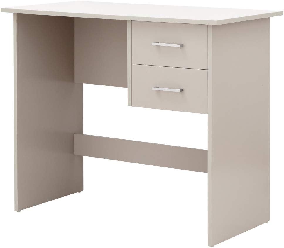 GFW Computer Office Desks with Storage Drawers, Wood, Grey, 90 x 73 x 45 cm