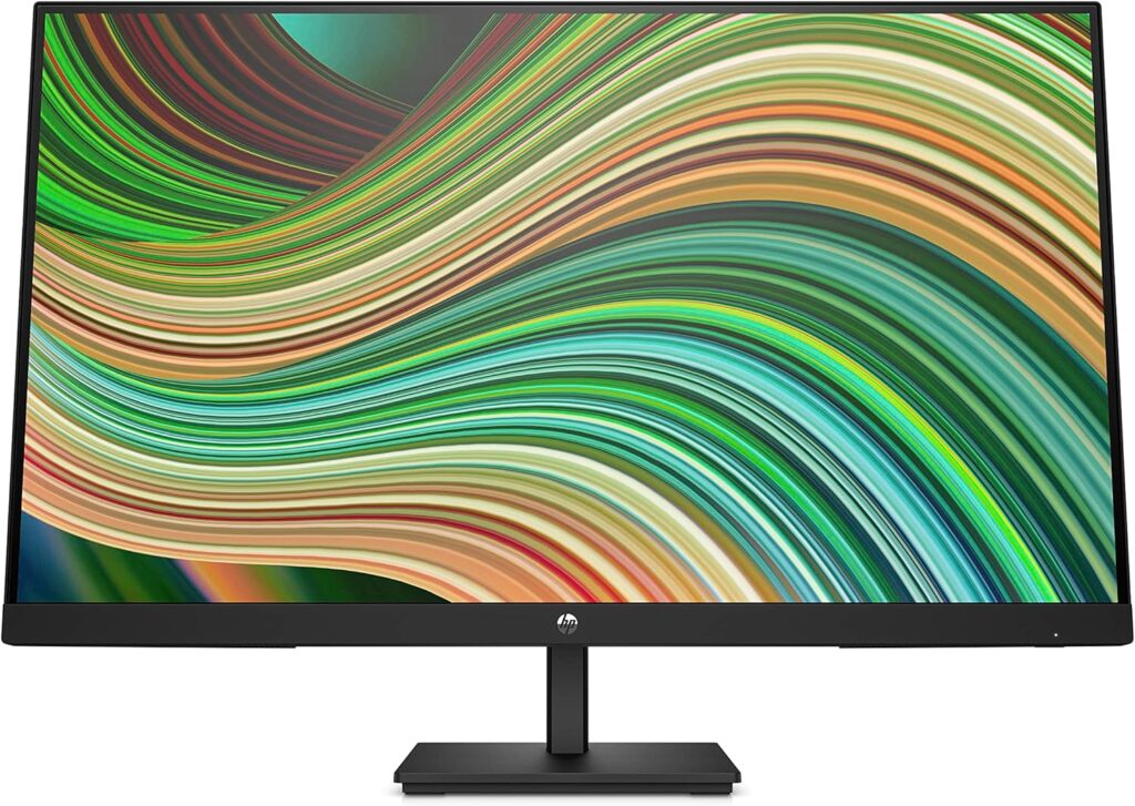 HP 24 Inch FHD Monitor, M24f, Full HD IPS LED Display, Ultraslim, Tilt Adjustable, 75hz Refresh Rate, 5ms Response Time, 1x HDMI, 1 x VGA, Low Blue Light Mode, Anti-glare, Silver and Black