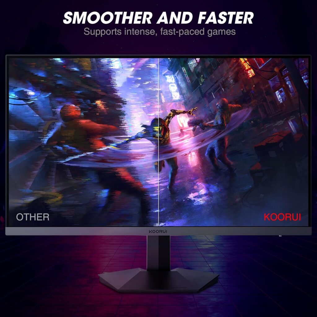 KOORUI 27 Inch Computer Monitor FHD 1080P Gaming Monitor 165Hz VA 1800R Monitors with Ultra-Thin, HDMI X2 /DP, VESA Compatible, Tilt Adjustable, Eye Care