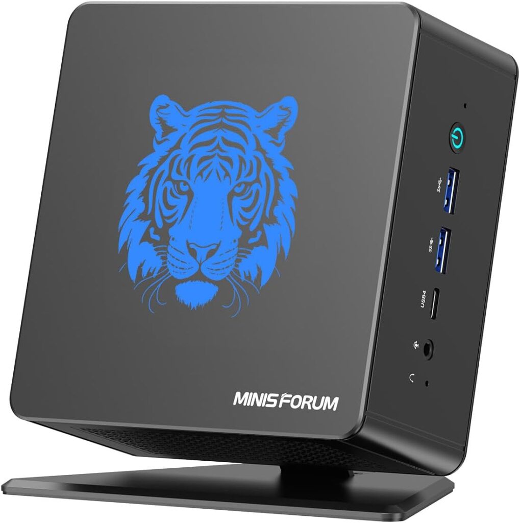 MINIS FORUM Mini PC UM780 XTX AMD Ryzen 7 7840HS,Barebone with Mini Desktop PC,2 x RJ45 2.5 G,HDMI2.1/DP/2xUSB4,1xOP,4XUSB Port,WIFI6E BT5,DIY Mini Computer