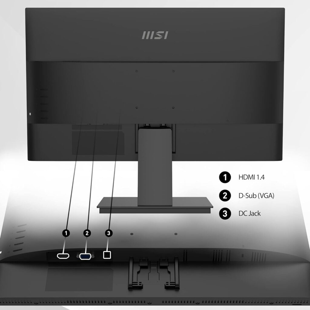 MSI PRO MP241X 23.8 Monitor, FHD (1920 x 1080), 75Hz, VA, 4ms, HDMI, VGA, Anti-Glare, Anti-Flicker, Less Blue light, TÜV Certified, VESA, Black