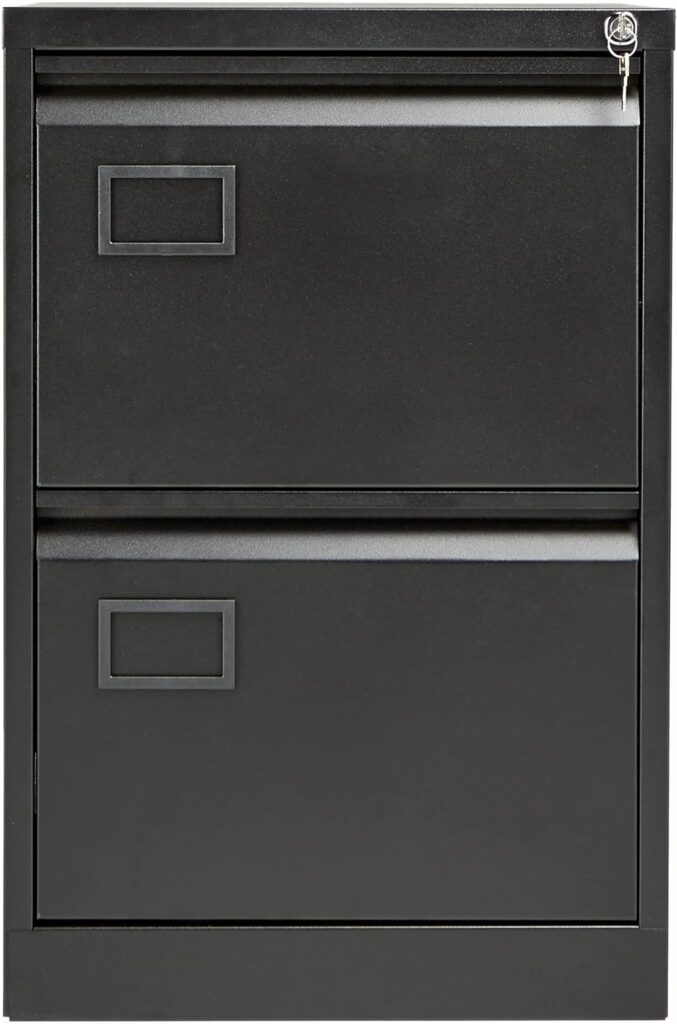 Office Hippo Bisley 2-Drawer Filing Cabinet - Goose Grey