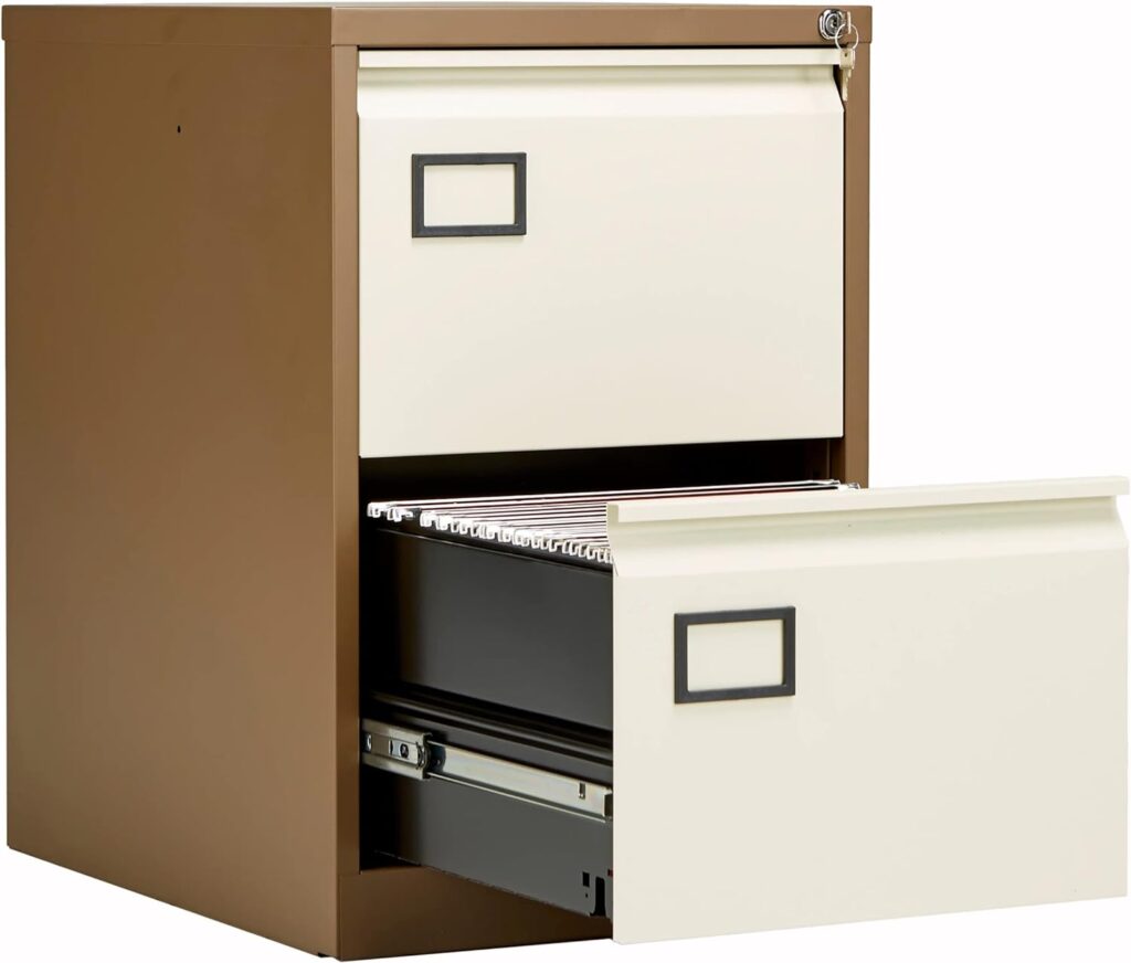 Office Hippo Bisley 2-Drawer Filing Cabinet - Goose Grey