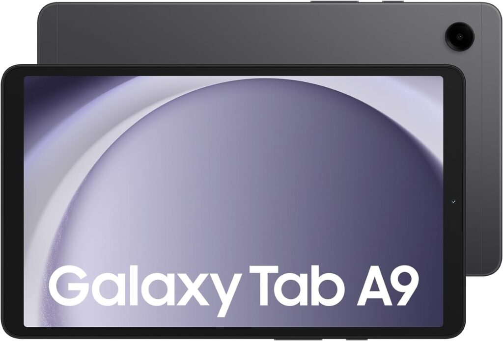 Samsung Galaxy Tab A9 Android Tablet, 64GB Storage, Large Display, Rich Sound, Graphite, 3 Year Manufacturer Extended Warranty (UK Version)