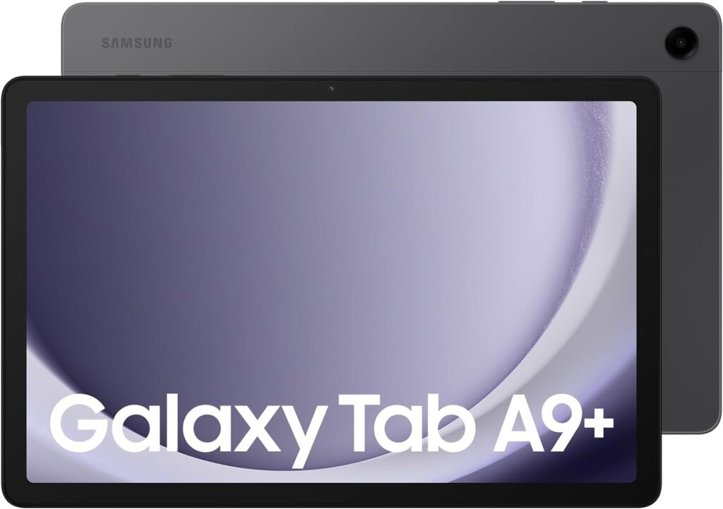 Samsung Galaxy Tab A9 Android Tablet, 64GB Storage, Large Display, Rich Sound, Graphite, 3 Year Manufacturer Extended Warranty (UK Version)