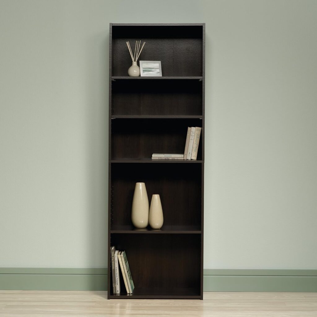 Sauder Beginnings 5-Shelf Bookcase, Highland Oak Finish