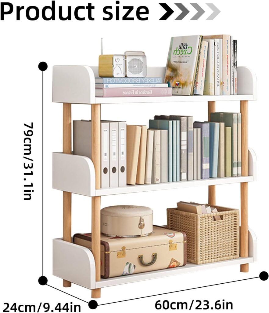 Whemyreat Bookcase with 5 Levels, Open Bookcase, Modern Open Bookcase, Freestanding Display Stand, Wooden Shelves, Display Stand, Display Case, Bookcase, Storage Cabinet