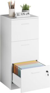 YITAHOME 3-Drawer File Cabinet with Lock