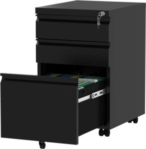 YITAHOME 3-Drawers Lockable File Cabinet